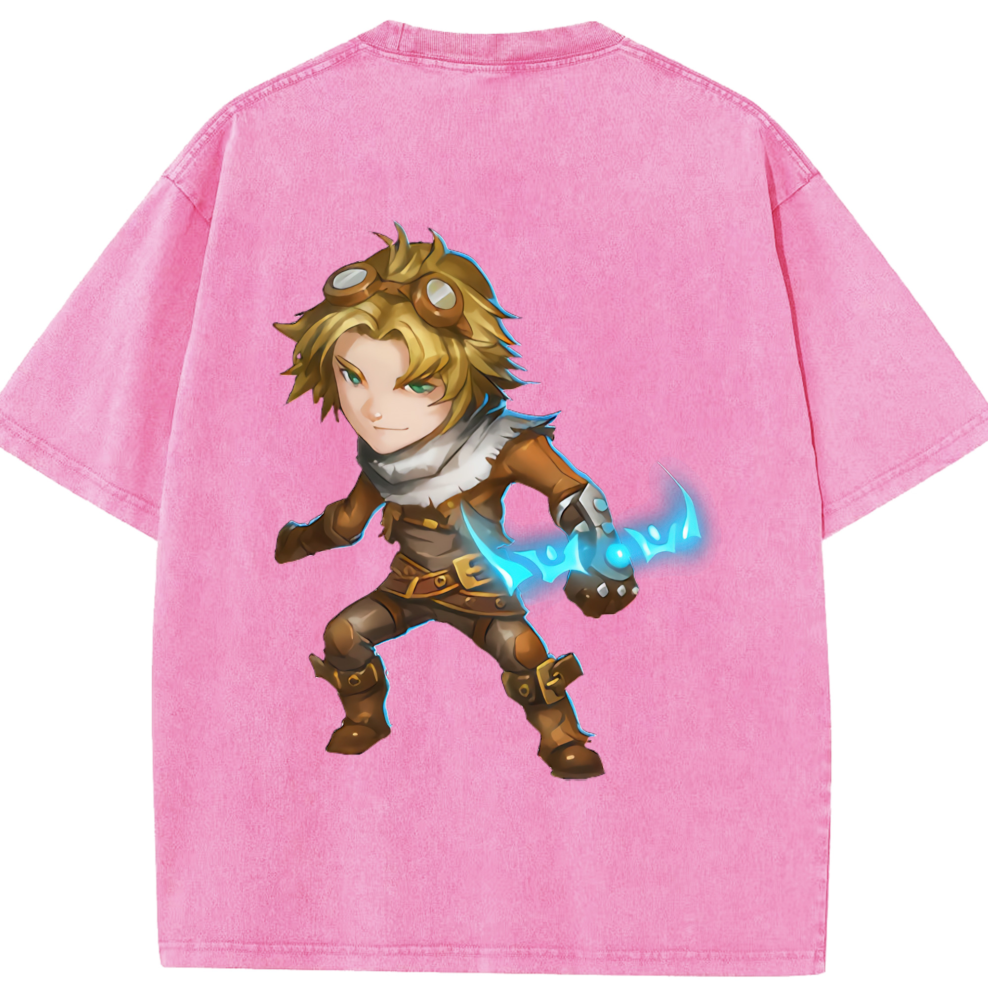 リーグ・オブ・レジェンド League of Legends LOL 綿100% ヴィンテージ風 半袖Tシャツ（背面プリント）